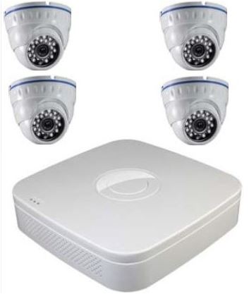 AHD 2MP kültéri szett DVR , 4db 2MP dome kamera